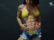 Steel Abs in Yellow Bikini WATCH THE FULL VIDEO ON C4S