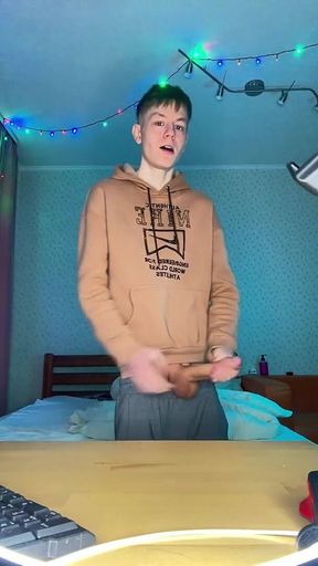 Watch Me Stroke My Huge Nine Inch Cock Until I Explode