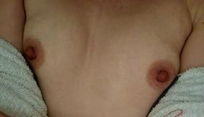 My small sensitive tits need big hands all over them