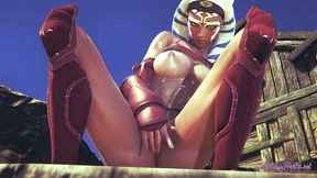 star wars hentai - ahsoka fingering with squirting - japanese asian manga anime cartoon porn animation