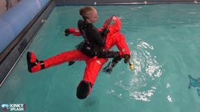 Human Life Raft - Inflated Suit Slave Pool Domination