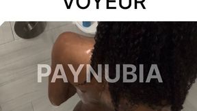 Voyeur view of personal shower time