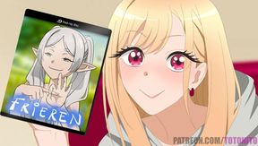 Marin and Gojo Watching Frieren - Sono Bisque Doll wa Koi wo suru porn