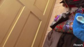 Naked babe in gothic socks