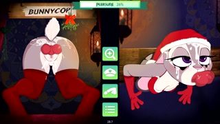 Christmas Judy Hopps Stuck in the Wall and takes Two Big Cocks