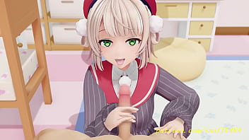 noVR mmd uimama BlowJob 3d hololive
