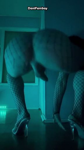 Delicate Femboy Learning to Ride Big Cock