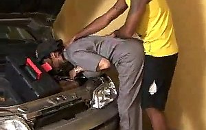 Interracial ass fucking by car