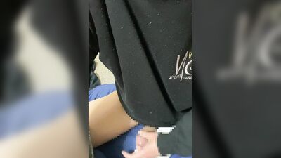 Splattering sexy cum while wearing clothes