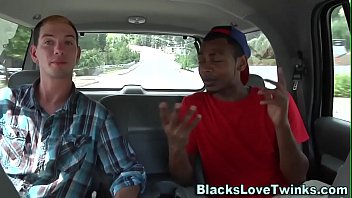 Twinks tight ass gets fucked by black pole