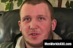 MenWorkinXXX.com - Gay amateur dude loves jerking off and we watch him intensely