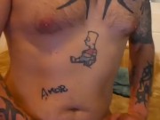 Hot Kiwi-Boy with collar on.. Intense cum