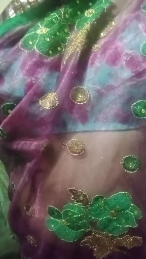 Indian Crossdresser Gaurisissy Feeling Horny in Pink Saree Sex