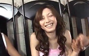 Cute milf asahi miura gets gangbanged hard and gets a bukkake.