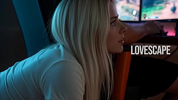 Hot girlfriend interrupts gamer boyfriend for fuck