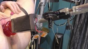 Far Spread Pussy Fucked by Machine 328 B