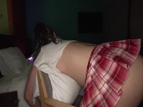 Big Tit Babe in Love with Very Tall Stepfather