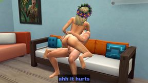 husband and wife have sex for the first time after the wedding - blonde teen
