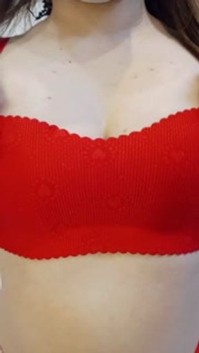 The student did not have time to take off her skirt when she came home so she wanted to masturbate w