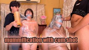 mummification with cum on the face - FULL HD