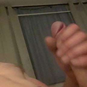 Big uncut cock Quick cum on self