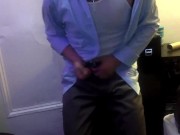 Boss Almost Caught Jerking Off in Office Breakroom