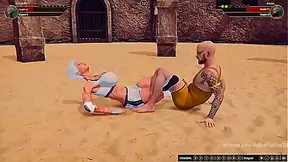 Broadzilla Dominates Aaron Bare in Steamy Naked Fighter 3D Clash