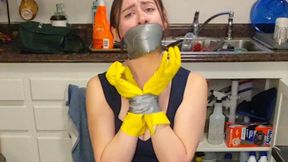 Housewife Bound and Gagged