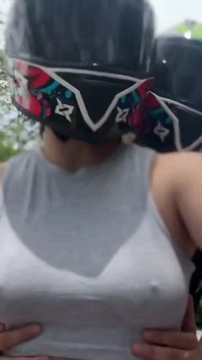 I picked up a DIDI client without a bra and she noticed my big tits   Clip 1