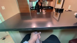 GIVING MY EBONY STEP-SISTER  MORNING DICK ALL OVER THE SUITE IN VEGAS