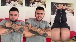 gordinho exibindo o rabao