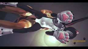 Furry Hentai - Fox Fucks Cat with Creampie
