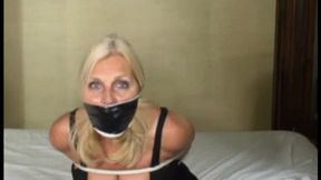 iPhone Format Big Boobed Housewife So Gagged Bare Foot and lots of rope iPhone Format