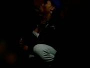 Young Ebony Tranny slut sucks Hung Cock In Public