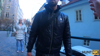 HUNT4K Cuck obediently watches how rich hunter fucks his luxurious GF