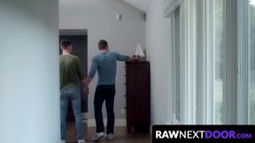 RawNextDoor.com - Evan Landers bounces enthusiastically while riding Spencer Laval's