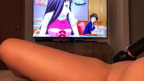 Fingering Pussy Watching Hentai To Orgasm