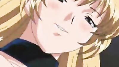 Blonde Japanese couple gets wild with cartoon big tits and cumshots in glasses