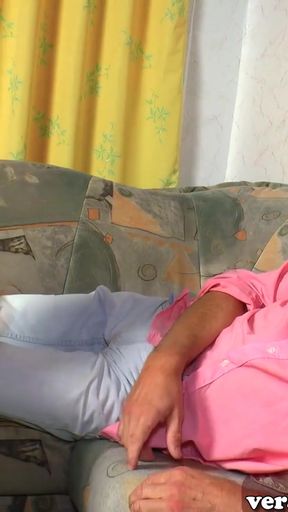 German stepdaughter persuades her stepdad to have family sex   Clip 1