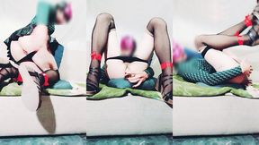 muchachita caliente - trans femenina con gran dildo en el culo - culito sexy penetrado - tranny slut - anal desires - ruby queen