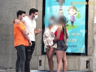 2 Sexy Mexican Teens Picked Up From The Bus Stop To Have A Unforgettable FOURSOME