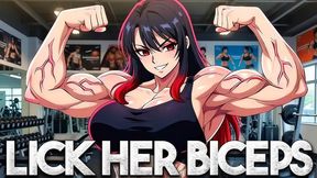 POV Biceps Worship Animation - Rika Makes You Lick Her Superior Arms