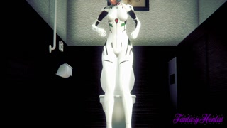Evangelion Hentai - Rei Ayanami Pee in a Toilet