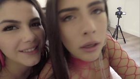 Two Lesbian Teens Valentina Nappi And Tru Kait Fuck With Fit Guy