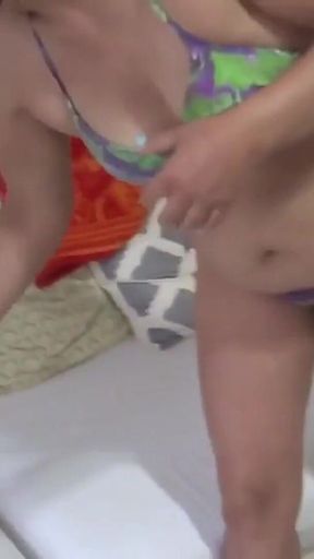 I Come Back From the Beach Very Excited and I Enjoy My Two Huge Dildos, Stepson Records Me