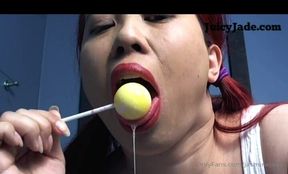 Lollipop Tease My First but Not My Last Lollipop Clip! We Both Have a Oral Fixation, Let's Fix That! Watch as I Suck, Lick, Droo