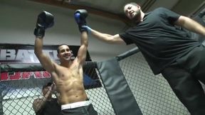 Gorgeous babe with big boobs is getting plowed in the ring