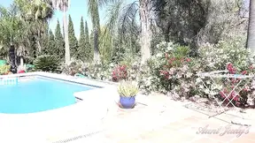Busty HOT MOM Maggie Moon shows off her massive natural melons in a sunny outdoor
