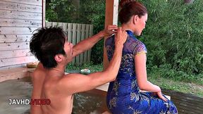 Wild JAV Star Aya Mikami Gives Explosive Creampie During Massage Playtime