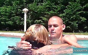 Sloppy underwater blowjob